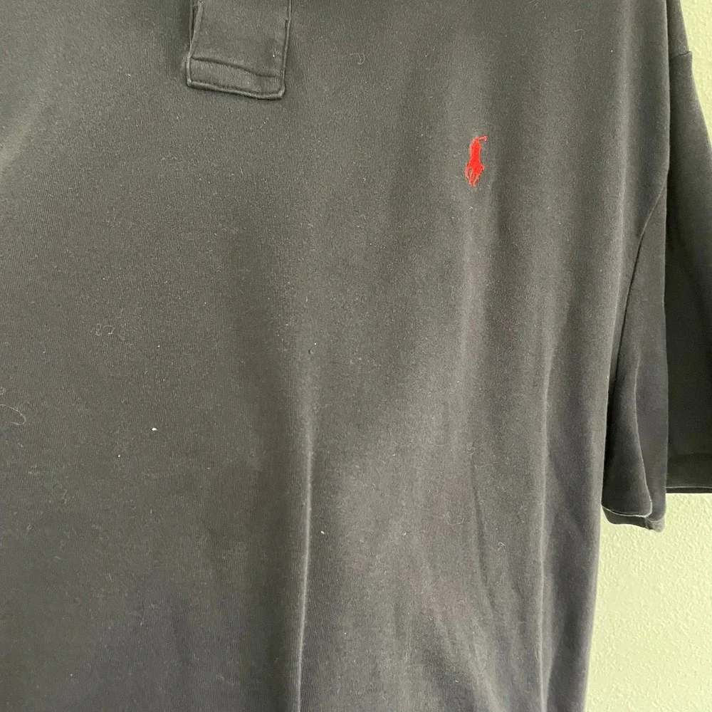 Polo Ralph Lauren Polo Shirt Navy Blue Red Pony Logo Mens XL Preppy Core